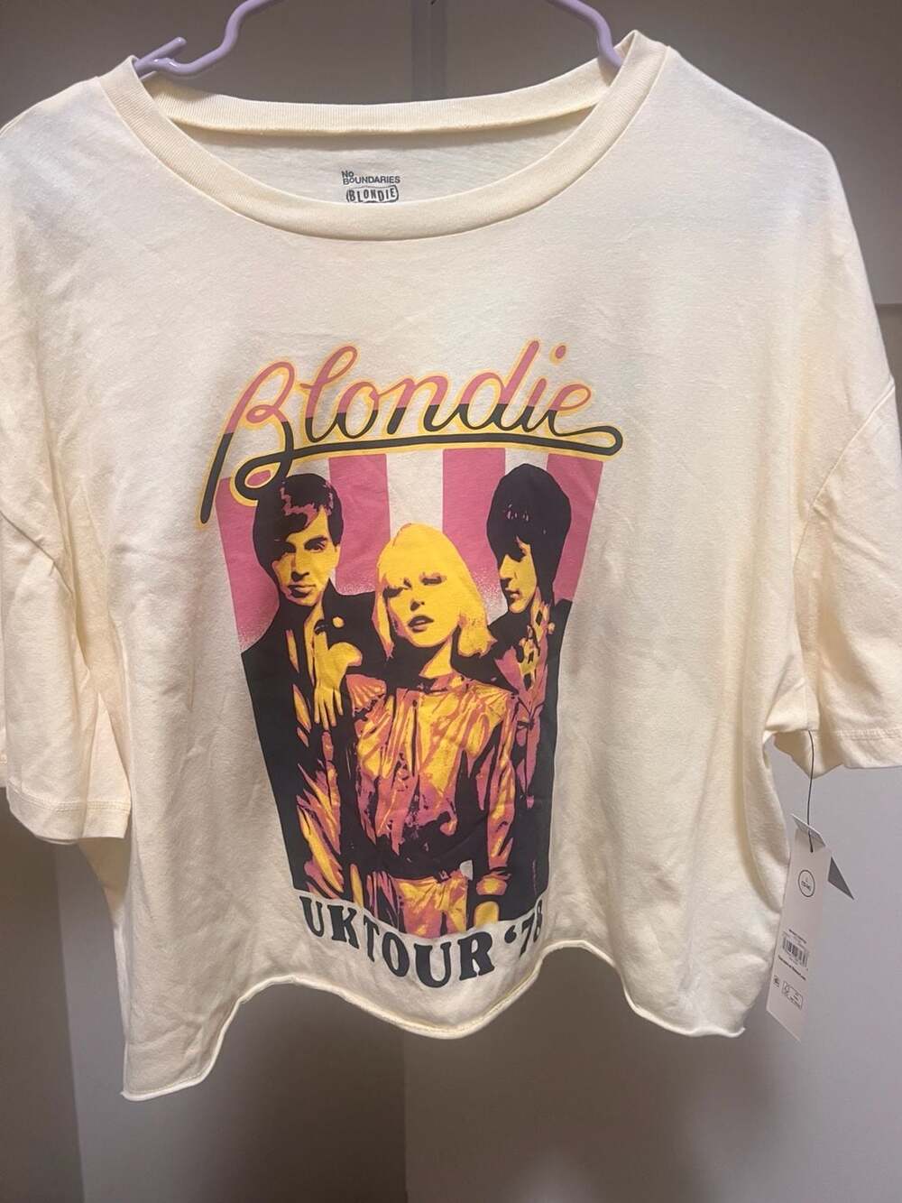 No Boundaries Blondie UK Tour Women's Graphic Boyfriend Tee, Sizes XXS-XXL - Bus